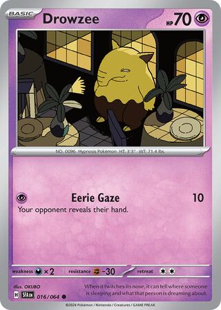 Drowzee 016/064 - Shrouded Fable