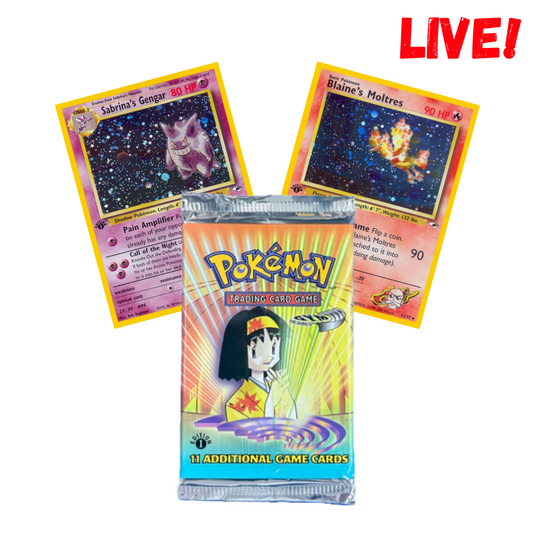 Pokémon Gym Heroes 1st Ed. Booster (Live)