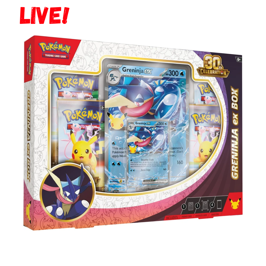 Pokemon 30th Celebration Greninja ex Box (Live)