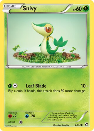 Snivy 2/114 - Bllack & White Base