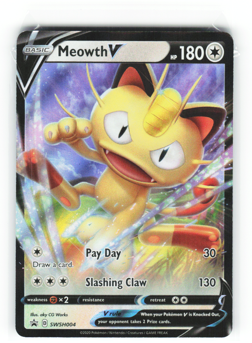 Meowth V SWSH004 - Sword & Shield Promo