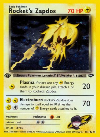 Rocket's Zapdos 15/132 - Gym Challenge