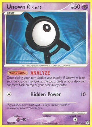 Unown A 65/130 - Diamond & Pearl Base