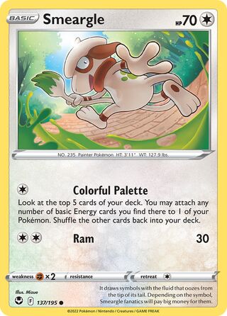Smeargle 137/195 - Silver Tempest
