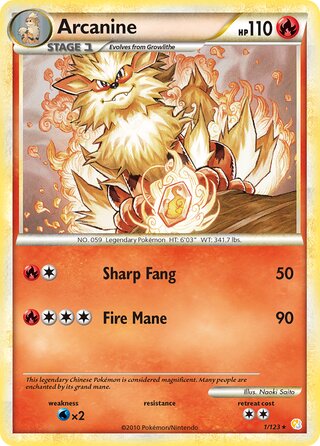 Arcanine 1/123 - HeartGold & SoulSilver