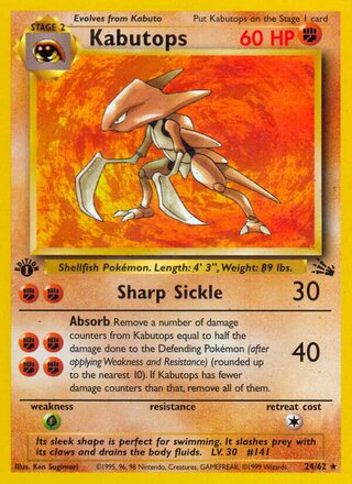 Kabutops 24/62 - Fossil