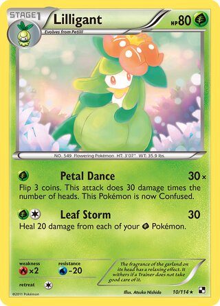 Lilligant 10/114 - Bllack & White Base