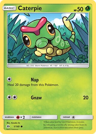 Caterpie 1/149 - Sun & Moon Base