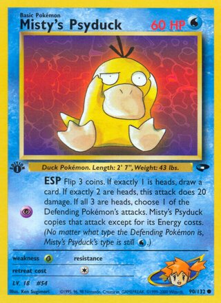 Misty's Psyduck 90/132 - Gym Challenge