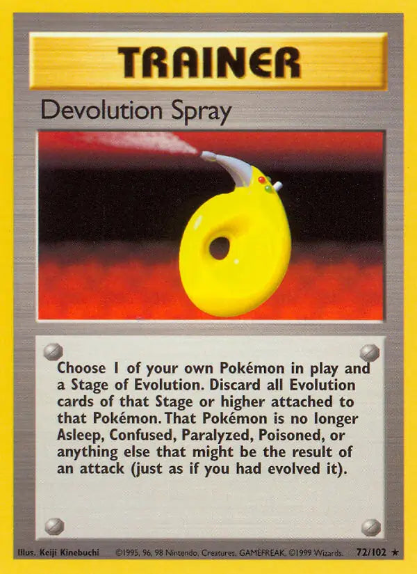 Devolution Spray 72/102 - Base Set (1st Edition)
