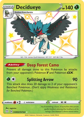 Decidueye SV003/SV122 - Shining Fates