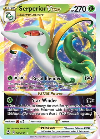 Serperior VSTAR 008/195 - Silver Tempest