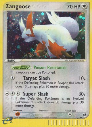 Zangoose 14/100 - Sandstorm