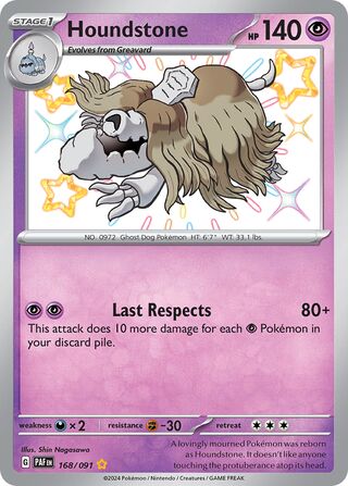 Houndstone 168/091 - Paldean Fates