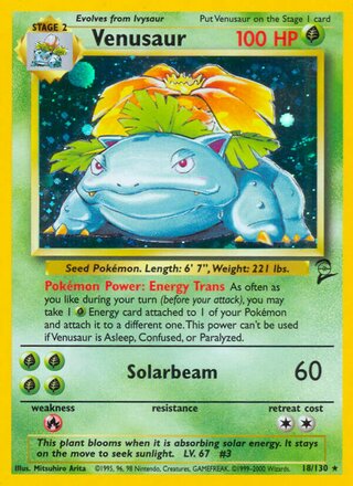 Venusaur 18/130 - Base Set 2