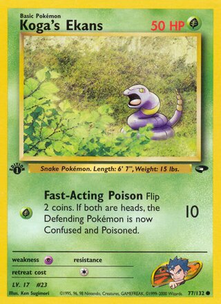 Koga's Ekans 77/132 - Gym Heroes