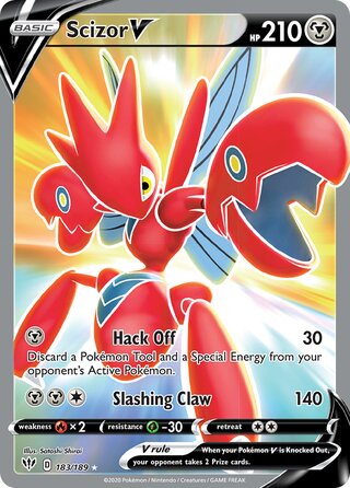 Scizor V 183/189 - Darkness Ablaze