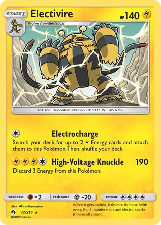Electivire 72/214 - Lost Thunder