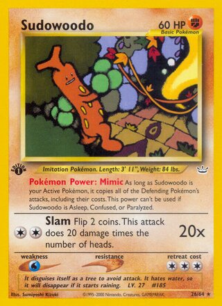 Sudowoodo 26/64 - Neo Revelation