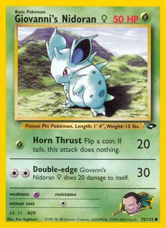 Giovanni's Nidoran ♀ 75/132 - Gym Challenge