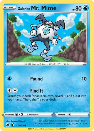 Galarian Mr. Mime 030/159 - Crown Zenith