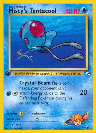 Misty's Tentacool 57/132 - Gym Heroes