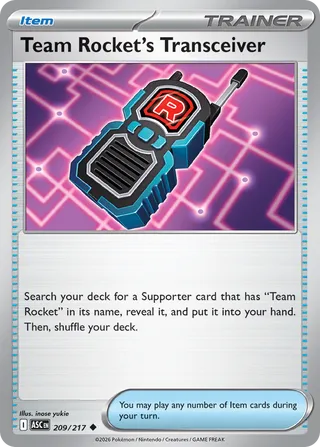 Team Rocket's Transceiver 209/217 - Ascended Heroes