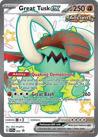 Great Tusk ex 072 - Scarlet & Violet Promos