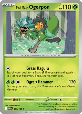 Teal Mask Ogerpon 026/182 - Destined Rivals