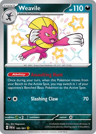Weavile 183/091 - Paldean Fates