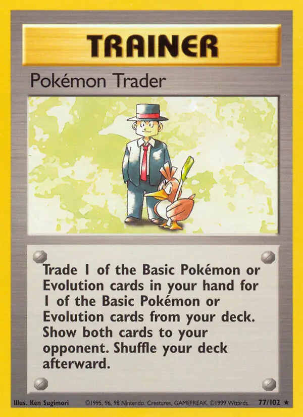 Pokémon Trader 77/102 - Base Set (Shadowless)