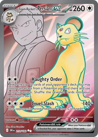 Team Rocket's Persian ex 219/182 - Destined Rivals