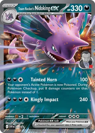 Team Rocket's Nidoking ex 217 - Scarlet & Violet Promos
