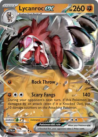 Lycanroc ex 117/193 - Paldea Evolved