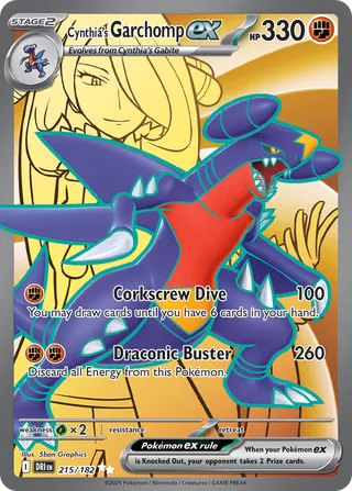 Cynthia's Garchomp ex 215/182 - Destined Rivals