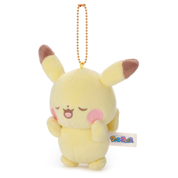 PokéPeace Funny Face Ball Chain Plushie – Pikachu