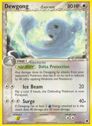 Dewgong 15/101 - Dragon Frontiers