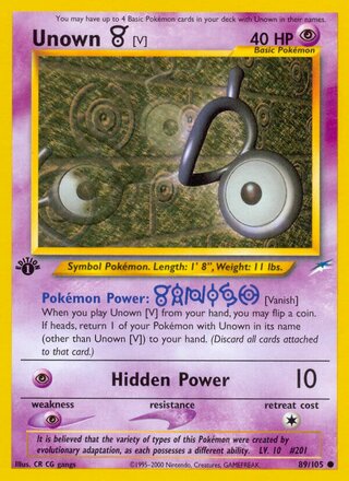 Unown [V] 89/105 - Neo Destiny