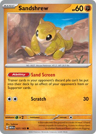 Sandshrew 027/165 - Scarlet & Violet 177