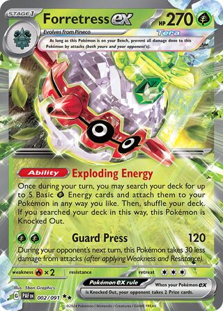 Forretress ex 002/091 - Paldean Fates
