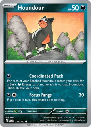 Houndour 131/197 - Obsidian Flames