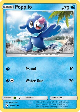 Popplio 39/149 - Sun & Moon Base
