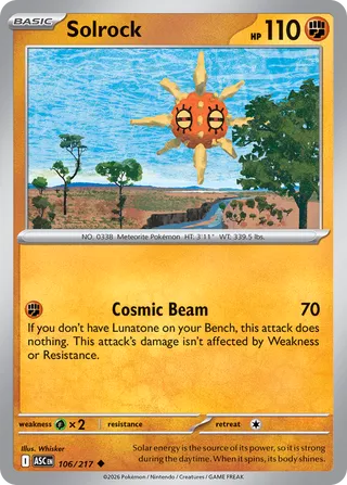 Solrock 106/217 - Ascended Heroes