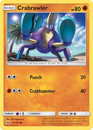 Crabrawler 72/149 - Sun & Moon Base