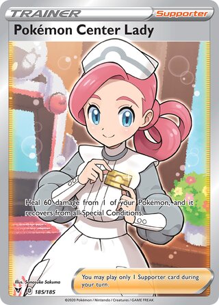 Pokémon Center Lady 185/185 - Vivid Voltage