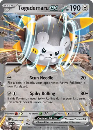 Togedemaru ex 149/217 - Ascended Heroes