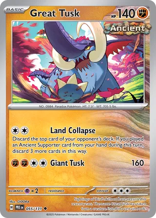 Great Tusk 055/131 - Prismatic Evolutions