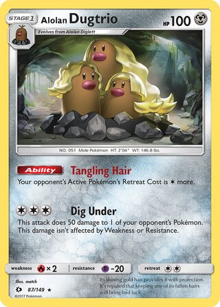 Alolan Dugtrio 87/149 - Sun & Moon Base