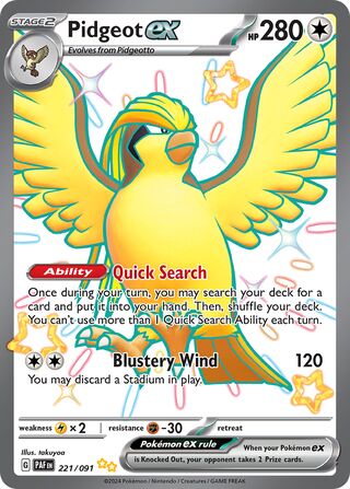 Pidgeot ex 221/091 - Paldean Fates