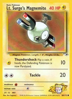 Lt. Surge's Magnemite 80/132 - Gym Heroes